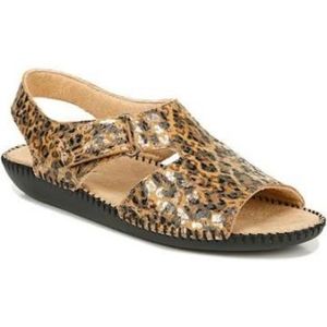 Naturalizer Scout Leather Leopard Print Sandal